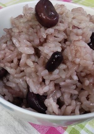 母が作る赤い空豆ご飯-レシピのメイン写真
