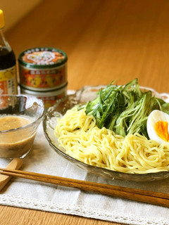 【簡単】鶏皮つけ麺-レシピのメイン写真