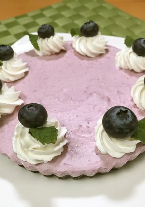 美人レシピ・ブルーベリーレアチーズケーキ-レシピのメイン写真
