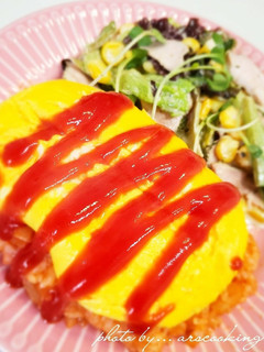 めっちゃ簡単!レンジでオムライス!-レシピのメイン写真