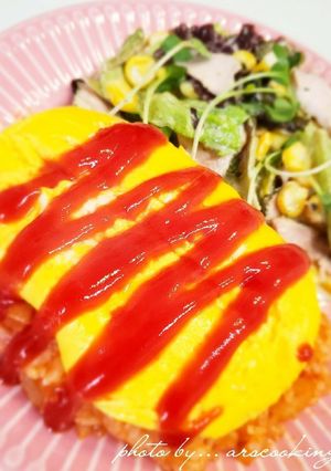 めっちゃ簡単!レンジでオムライス!-レシピのメイン写真