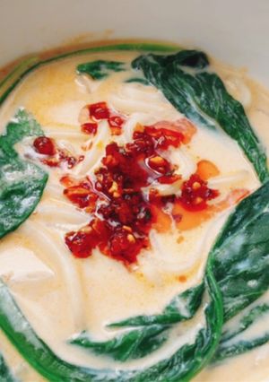 レンジで10分！コク旨＊豆乳坦々うどん-レシピのメイン写真