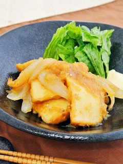 絹厚揚げのしょうが焼き-レシピのメイン写真