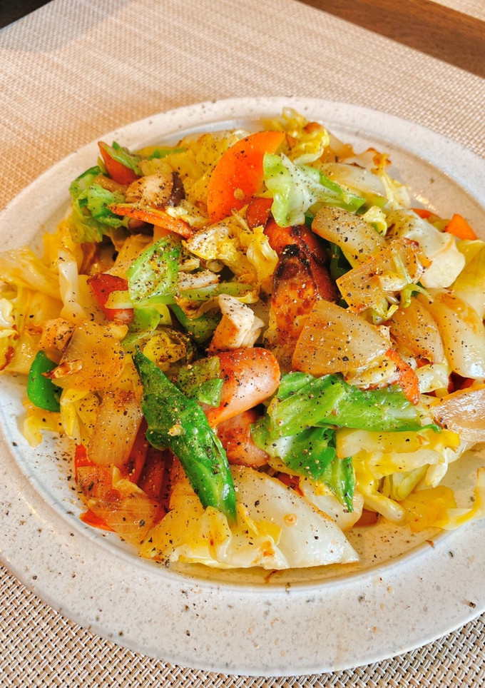 【簡単！中華だしだけ】ウインナー野菜炒め-レシピのメイン写真