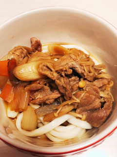 根菜と豚肉の甘辛煮乗せ☆かけうどん-レシピのメイン写真