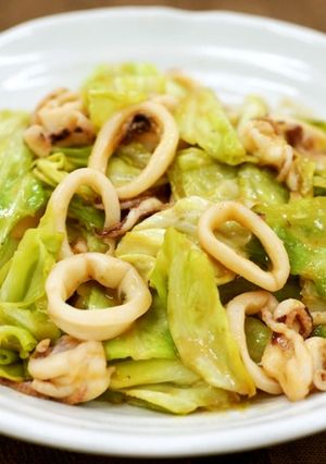 イカとキャベツの鉄板味噌焼き-レシピのメイン写真