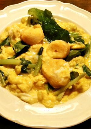 三つ葉とお麩のスクランブルエッグ-レシピのメイン写真