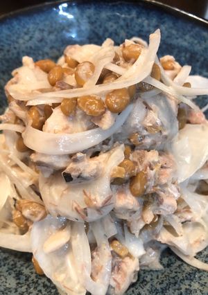 新玉ねぎ★サバ缶★納豆のサラダ-レシピのメイン写真
