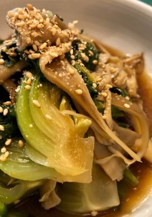 レンチン☆青菜ときのこのオイスター浸し-レシピのメイン写真