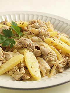 豚肉とじゃが芋のヨーグルトマスタード炒め-レシピのメイン写真