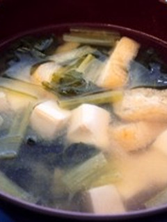 小松菜と豆腐の味噌汁-レシピのメイン写真