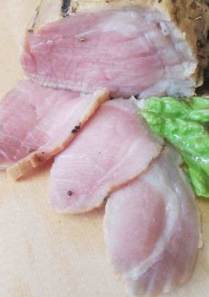 お鍋で簡単に♡豚ロースのスモークハム-レシピのメイン写真