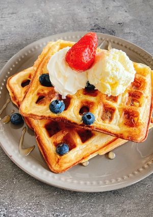 飲むヨーグルトでもちふわワッフル-レシピのメイン写真