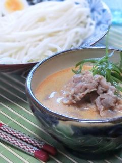 豆乳坦々風つけ麺-レシピのメイン写真