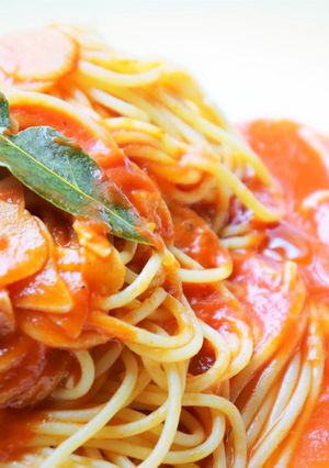 カゴメあまいトマトでにんにくパスタ-レシピのメイン写真