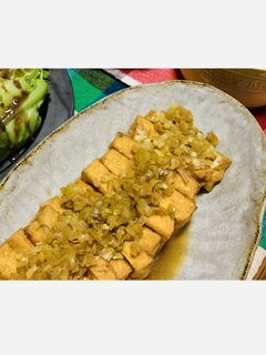 ヘルシー!【厚揚げの油淋鶏風】-レシピのメイン写真