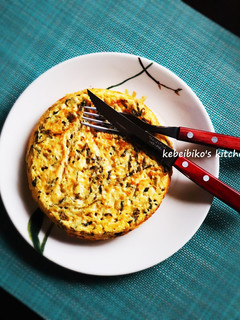 豆腐と辛子高菜のふわっオムレツ-レシピのメイン写真