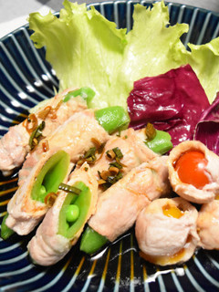 スナップエンドウとミニトマトの肉巻き-レシピのメイン写真