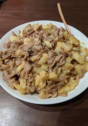 じゃがいもと豚肉のカレー風炒め-レシピのメイン写真