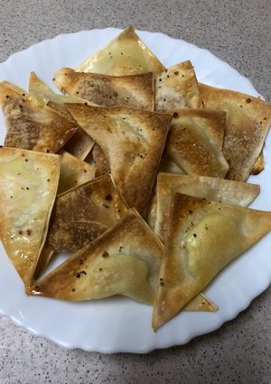 チーズ風味！パリパリワンタンの皮！-レシピのメイン写真