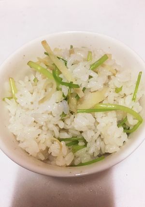 三つ葉とショウガのご飯-レシピのメイン写真