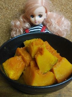リカちゃん♡かぼちゃ炊いたん(南瓜甘煮)-レシピのメイン写真