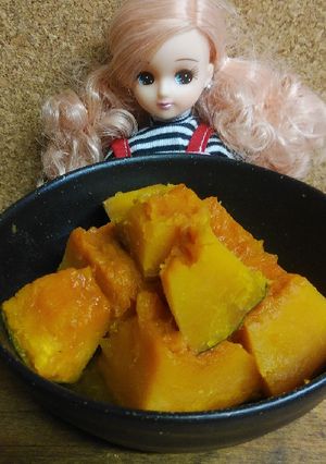 リカちゃん♡かぼちゃ炊いたん(南瓜甘煮)-レシピのメイン写真
