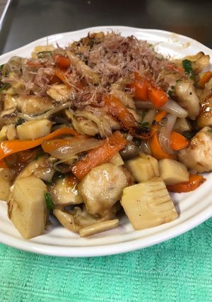 たけのこと鶏胸肉のおかか炒め-レシピのメイン写真