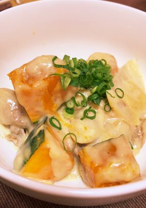 かぼちゃと豚こまのクリーム煮-レシピのメイン写真