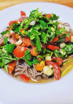 【簡単】ランチ!ダイエット!サラダそば✨-レシピのメイン写真