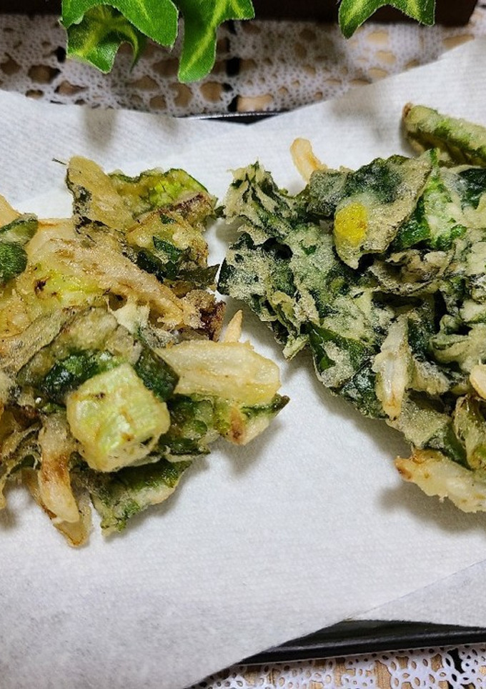江戸菜と新玉ねぎのかき揚げ-レシピのメイン写真