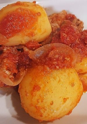 ホットクックでトマト肉じゃが-レシピのメイン写真