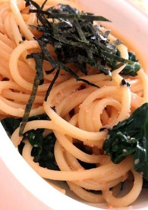 子供大好き！ほうれん草＆たらこパスタ-レシピのメイン写真