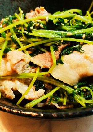 あと1品に！豆苗と豚バラ肉の中華風和え-レシピのメイン写真
