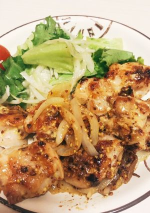 食欲そそる鶏肉のマスタードマヨネーズ炒め-レシピのメイン写真