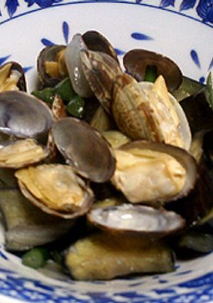 料理のための清酒で☆アサリ＆茄子の酒蒸し-レシピのメイン写真