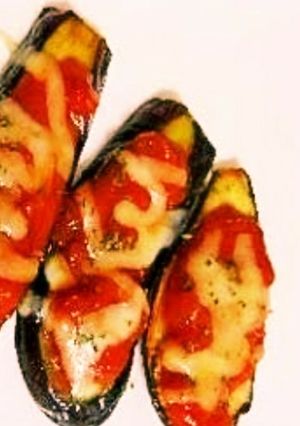 レンジだけで ナスのケチャップピザ-レシピのメイン写真