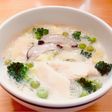 鶏ささみの豆乳スープ
