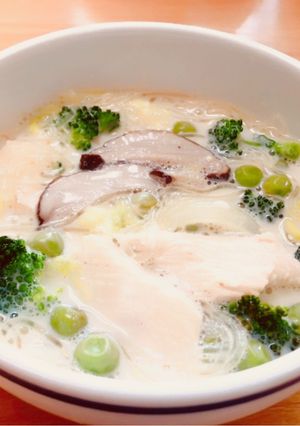 鶏ささみの豆乳スープ-レシピのメイン写真