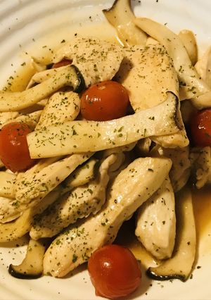 薄切り鶏肉のわさび醤油炒め-レシピのメイン写真