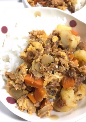 簡単味付け不要！野菜と卵のはごろも煮丼-レシピのメイン写真