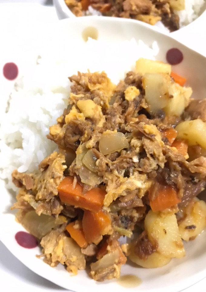 簡単味付け不要！野菜と卵のはごろも煮丼-レシピのメイン写真