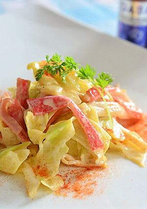 キャベツとカニかまのパプリカドレッシング-レシピのメイン写真