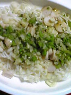 さっぱりカレーそうめん→もんじゃもどき-レシピのメイン写真