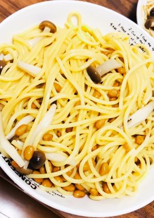 納豆ときのこパスタ-レシピのメイン写真