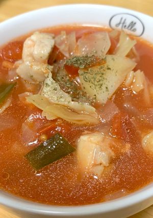 トマト缶でトマトスープ！ダイエットにも-レシピのメイン写真