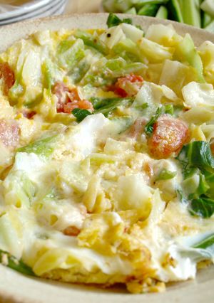 お手軽！朝食で野菜を！野菜チーズオムレツ-レシピのメイン写真