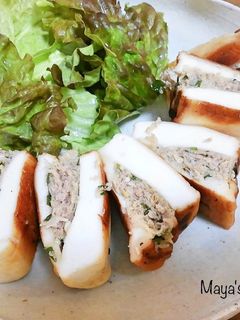 リメイク。餃子のタネのはんぺんサンド-レシピのメイン写真