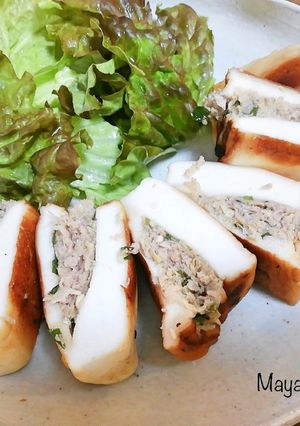 リメイク。餃子のタネのはんぺんサンド-レシピのメイン写真