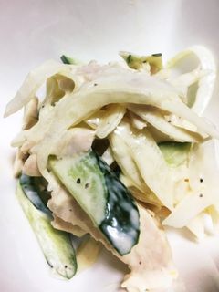 新玉ねぎととり肉のマヨネーズ和え-レシピのメイン写真